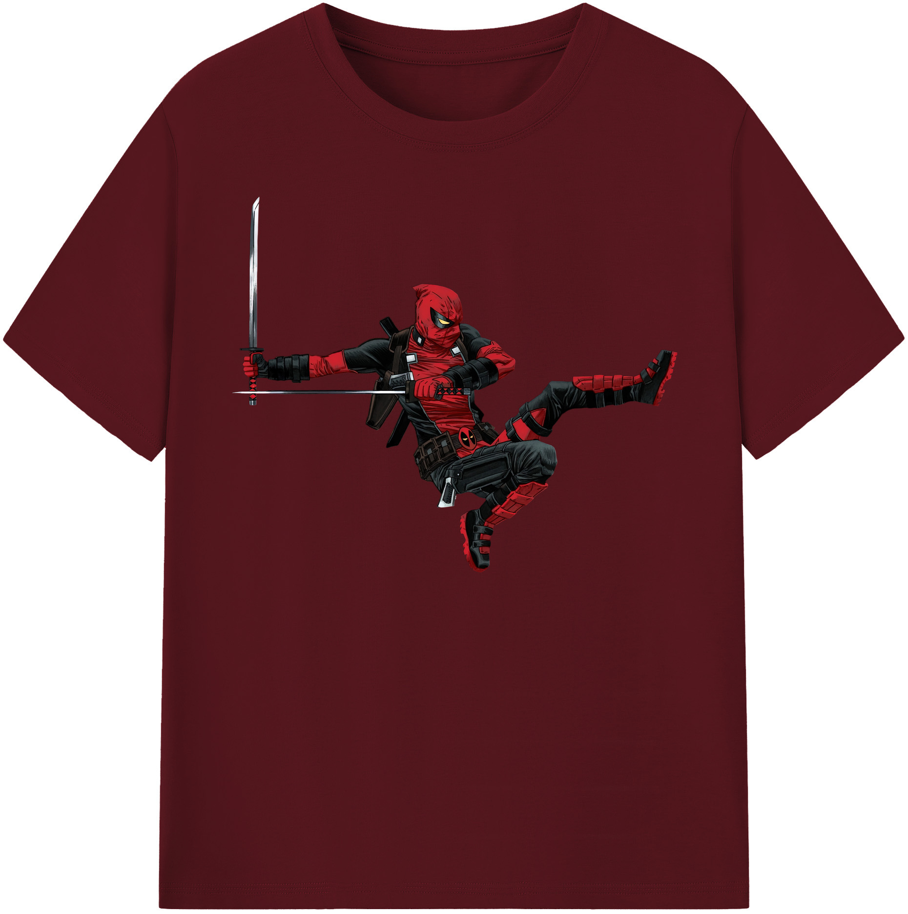 （画像用） Deadpool デッドプール 綿100％半袖Tシャツ（フロントプリント）